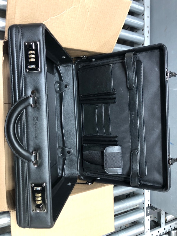 Photo 2 of Alpine Swiss Expandable Attache Case Dual Combination Lock Hard Side Briefcase, Black
COMBINATION #301