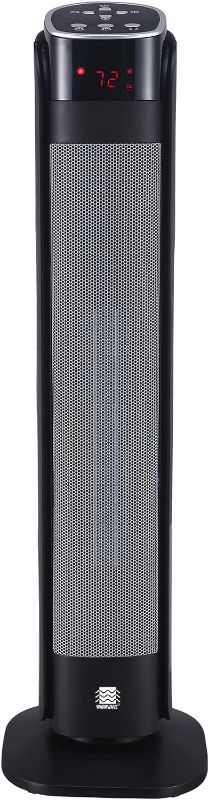 Photo 1 of 
WarmWave Deluxe Digital 30" Ceramic Oscillating Tower Space Heater with Remote Control, Black