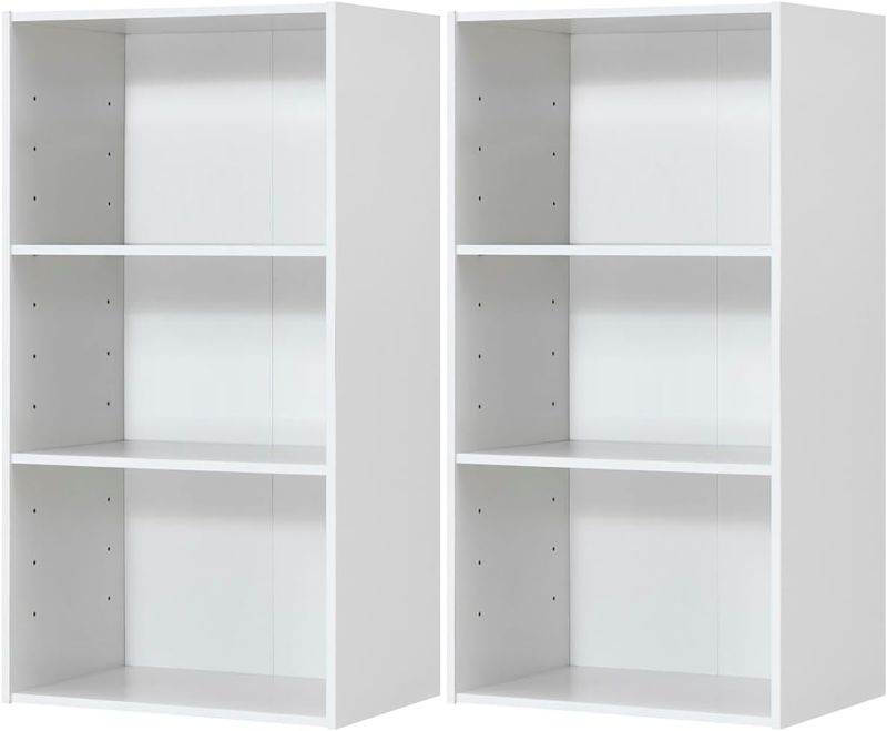 Photo 1 of Giantex 2 Pieces 3 Shelf Bookcase Book Shelves Open Storage Cabinet Multi-Functional Home Office Bedroom Furniture Display Bookcases, White























Giantex 2 Pieces 3 Shelf Bookcase Book Shelves Open Storage Cabinet Multi-Functional Home Of