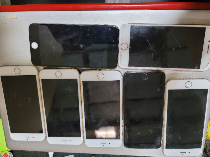 Photo 1 of Bundle of 7 Iphone 6's and 1 Iphone 8 