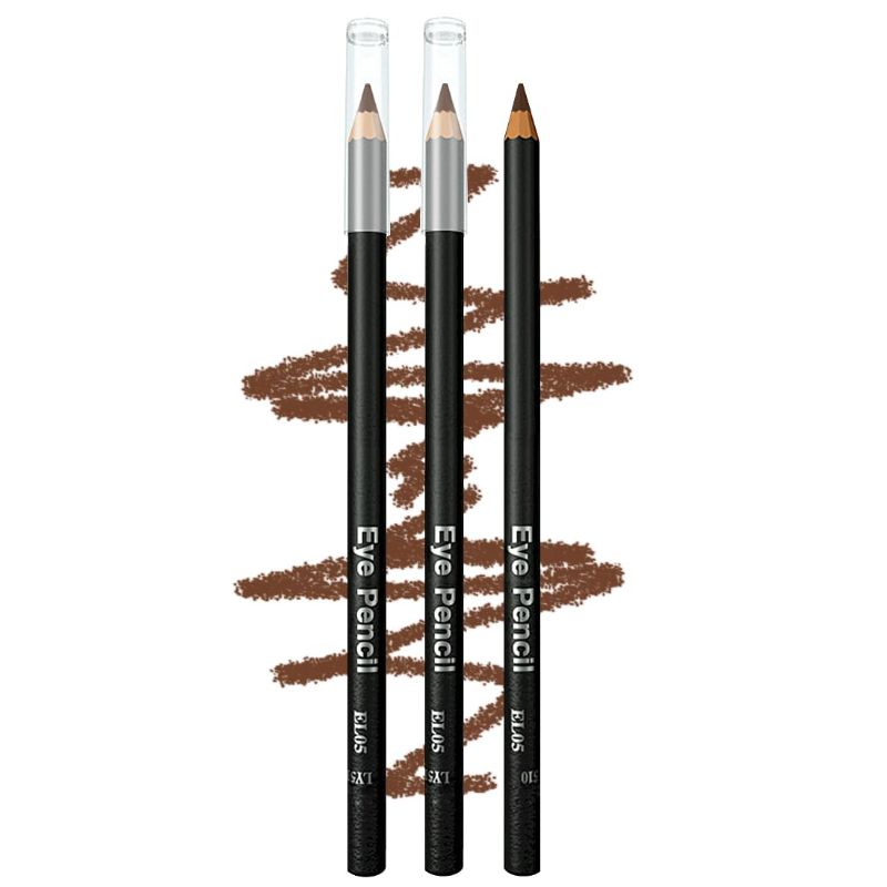 Photo 2 of 3 Classic Eyebrow Pencils,Long Lasting, Waterproof, Flexible Wooden Stick Eyebrow Pencil,[3-in-1]Eyebrow Pencil *3;Black #-0826006 Black Eyebrow Pencil *3; #-0826006