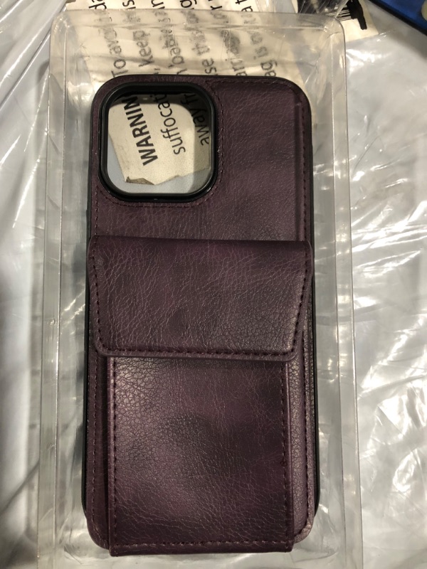 Photo 2 of *****STOCK PHOTO FOR REFERENCE*****
Purple - SkyEagle iPhone 14 Pro Max Wallet case with Card Holder for Women Men,?RFID Blocking? iPhone 14 Pro Max Phone case with Strap PU Leather Flip Shockproof Cover Credit Card Slots Kickstand, PURPLE