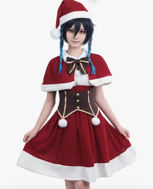 Photo 1 of CR ROLECOS Venti Santa Claus Christmas Costume Womens Xmas Fancy Dress Cosplay - M 