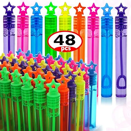 Photo 1 of 48 Pcs Mini Christmas Bubble Wands Bulk for Kids Christmas Party Favors, Outdoor Indoor Activity Use, Gifts for Girls Boys Toddlers (Christmas-2)