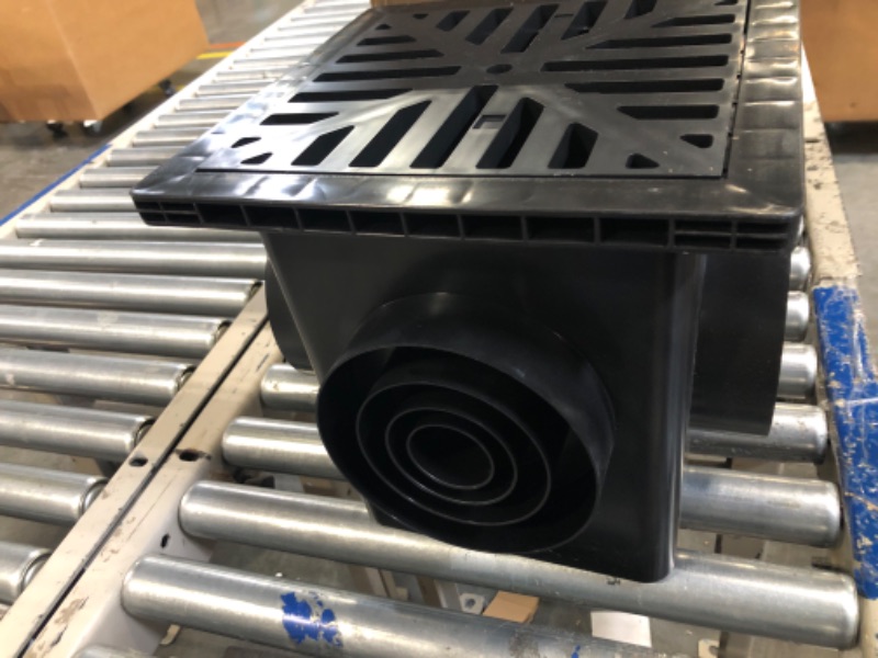 Photo 1 of 12"×12" Catch Basin Drainage Kit with Strainer Fit with 4 Different Size Pipes, Catch Basin for Drainage Adapter