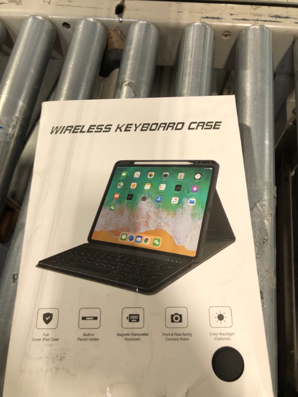Photo 1 of CHESONA iPad Keyboard Case for iPad Pro 12.9 inch (3rd, 4th, 5th, 6th Generation) - Wireless Detachable - with Pencil Holder for 2022 iPad Pro 12.9, Black