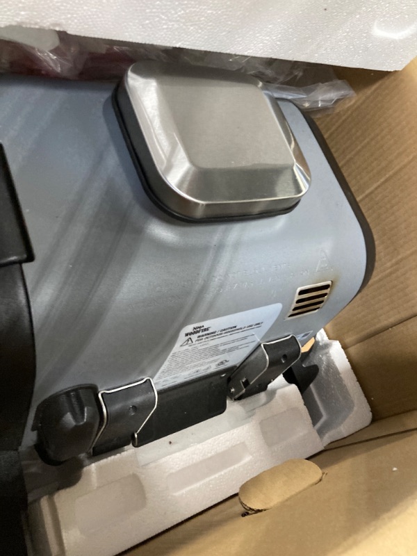 Photo 5 of Ninja OG751 Woodfire Pro Outdoor Grill with Built-In Thermometer, 7-in-1 Master Grill, BBQ Smoker, & Outdoor Air Fryer Plus Bake, Roast, Dehydrate & Broil, Woodfire Technology, Weather-Resistant, Grey Smart Thermometer + Woodfire Grill