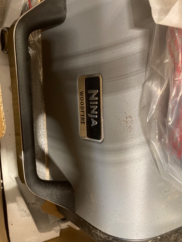 Photo 7 of Ninja OG751 Woodfire Pro Outdoor Grill with Built-In Thermometer, 7-in-1 Master Grill, BBQ Smoker, & Outdoor Air Fryer Plus Bake, Roast, Dehydrate & Broil, Woodfire Technology, Weather-Resistant, Grey Smart Thermometer + Woodfire Grill