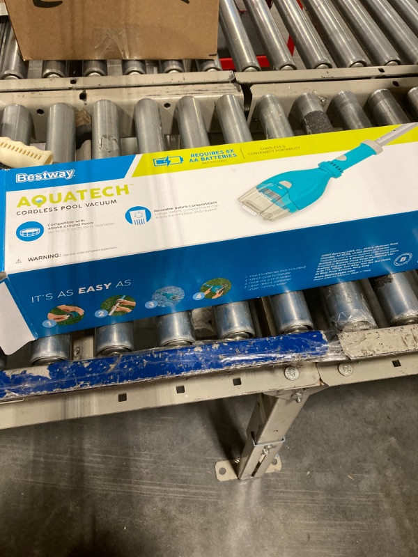 Photo 1 of Bestway AquaTech Cordless Pool Vacuum Cleaner | Handheld Design | Uses AA Batteries | Ideal for Above Ground Pools Up to 10 Ft in Diameter New & Improved Model