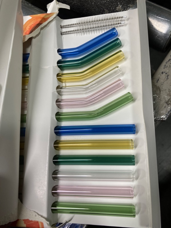 Photo 3 of [12 Pcs] Replacement Glass Straws for Stanley - 12" x 10mm and 9" x 10mm Reusable Colorful Glass Straw Compatible with Stanley 40 30 20 oz Cup Tumbler for Stanley Cup Accessories