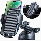 Photo 1 of Car Phone Holder Mount [Military-Grade Suction & Stable Hook] Phone Mount for Car Windshield Dashboard Air Vent Universal Hands-Free Automobile Mounts Cell Phone Holder Fit for iPhone Smartphones Black