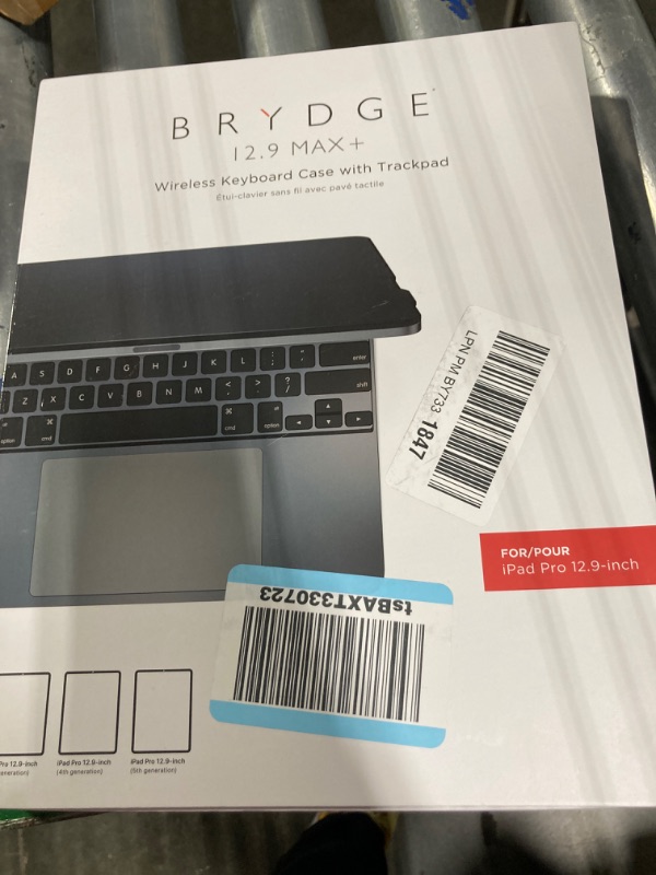 Photo 2 of Brydge 12.9 MAX+ Wireless Keyboard with Trackpad for iPad Pro 12.9-inch - Wireless Connectivity - Bluetooth - iPad Pro - TouchPad - iPadOS - Space Gray