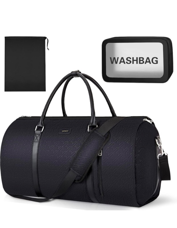 Photo 1 of Convertible Garment Duffel Bag for Travel - Carry On Garment Bags With Toiletry Bag Large Weekender Bag for Men Women 2 in 1 Hanging Suitcase Suit Travel Duffel Overnight Bags 4pcs Set