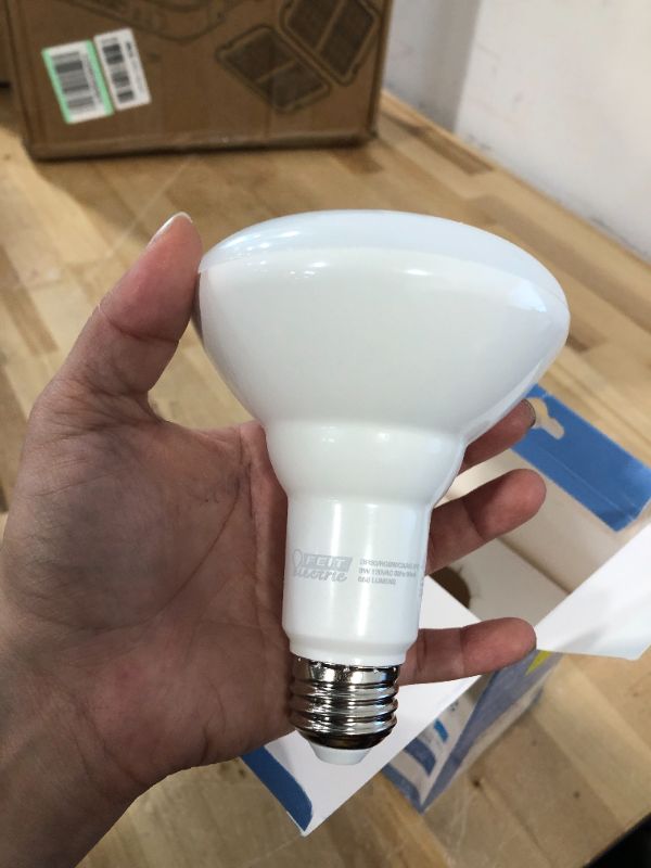 Photo 4 of Feit Electric 650 Lumen Rgbw Br30 Alexa Google Bulb