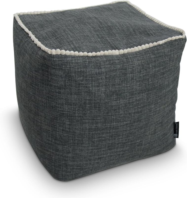 Photo 1 of 
Louis Donné Unstuffed Square Pouf Cover, 15 Inch Storage Bean Bag Cubes, Ottoman Pouf Foot Rest Footstool, Poufs for Living Room Gifts for Women (Dark Gray)