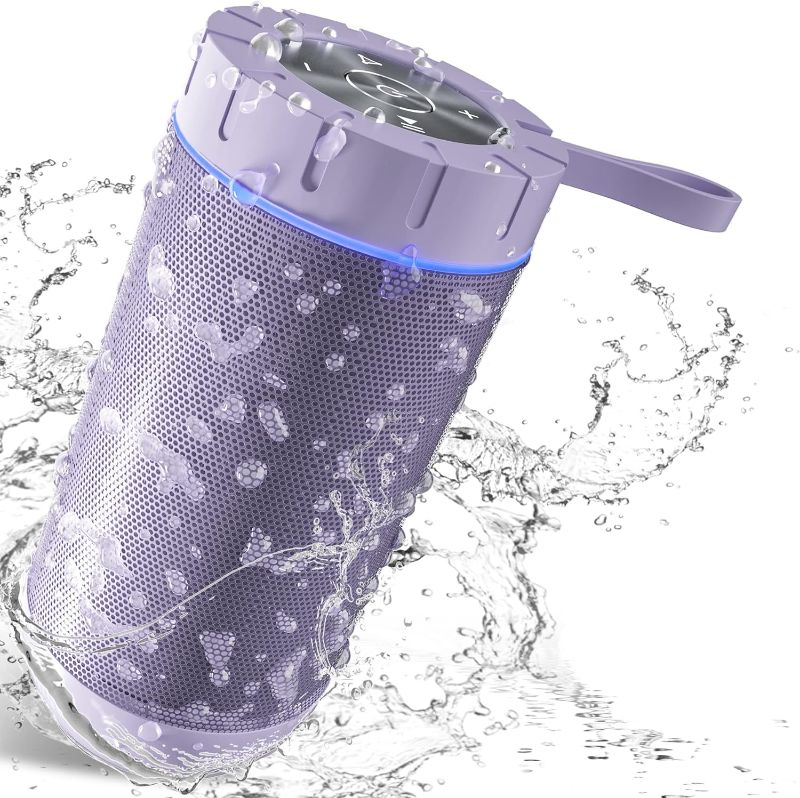 Photo 1 of comiso Waterproof Bluetooth Speaker IPX7, 25W Wireless Portable Speakers Loud Sound Strong Bass Stereo Pairing 36 Hours Playtime, Bluetooth 5.0 Built in Mic for Calls Pink Rose Gold