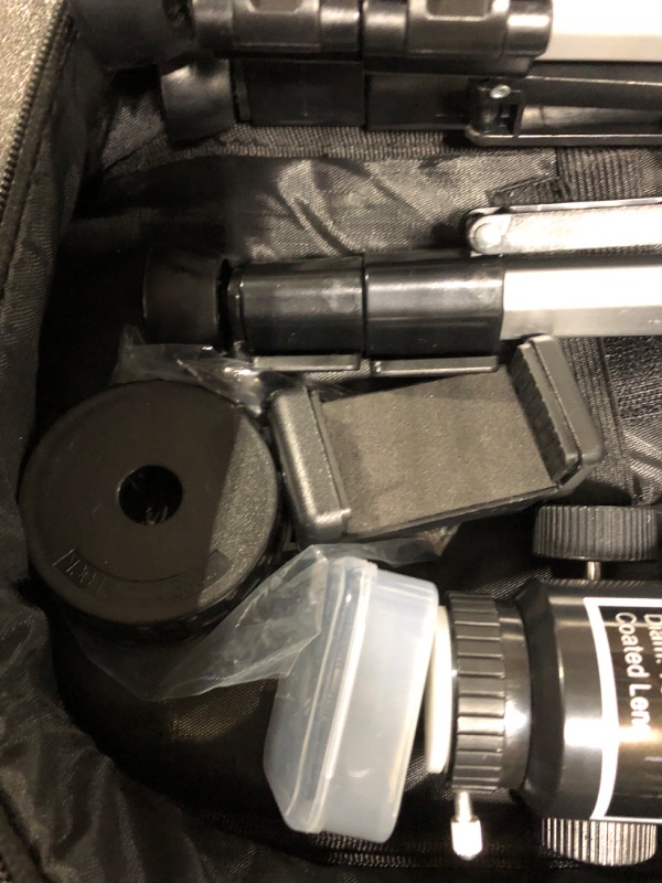 Photo 10 of ***ONE OF THE LENSES IS BROKEN*** *** NOT FUNCTIONAL**** SELLING AS PARTS*****

Telescope for Kids and Beginners - 70mm Aperture 400mm - AZ Mount Astronomical Refracting Telescope for Adults Beginners, with Carry Bag, Phone Adapter and Wireless Remote, As