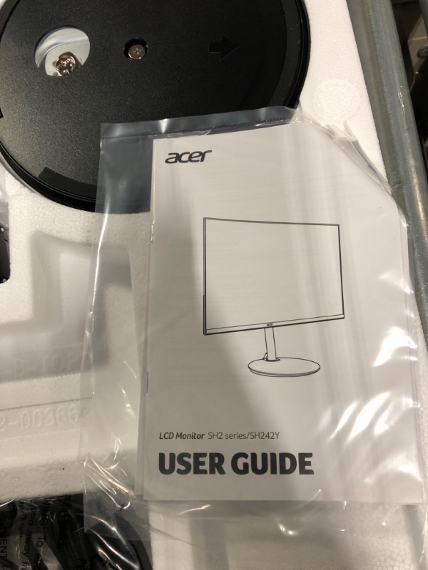 Photo 4 of Acer SH242Y Ebmihx 23.8" FHD 1920x1080 Home Office Ultra-Thin IPS Computer Monitor AMD FreeSync 100Hz Zero Frame Height/Swivel/Tilt Adjustable Stand Built-in Speakers HDMI 1.4 & VGA Port FHD 23.8-inch
