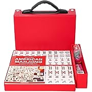 Photo 1 of GUSTARIA American Mahjong Set, Mahjongg Game Set with 166 Premium White Tiles (1.2’’,Standard Size) & Durable Carrying Case,Racks & Pushers Not Included