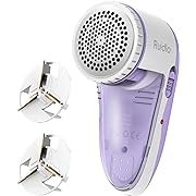 Photo 1 of Ruidla Fabric Shaver Defuzzer, Electric Lint Remover, Rechargeable Sweater Shaver with Stainless Steel 3-Leaf Blades, Dual Protection, Removable Bin, Easy Remove Fuzz, Lint, Pills, Bobbles