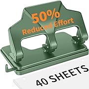 Photo 1 of Heavy Duty 3 Hole Punch, 40-Sheet Heavy Duty Paper Punch, 50% Reduced Effort 3-Hole Punch, AFMAT Metal Hole Puncher 3 Ring, Three-Hole Paper Puncher w/Large Chip Tray for Classroom, Office, Green