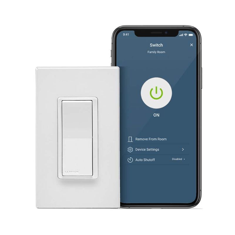 Photo 1 of Leviton Decora Smart Wi-Fi Switch 2nd Gen 15A 120V Aluminum White  dw15s*****USED***FOR PARTS ONLY ALL SALES ARE FINAL****NO RETURNS**** 
