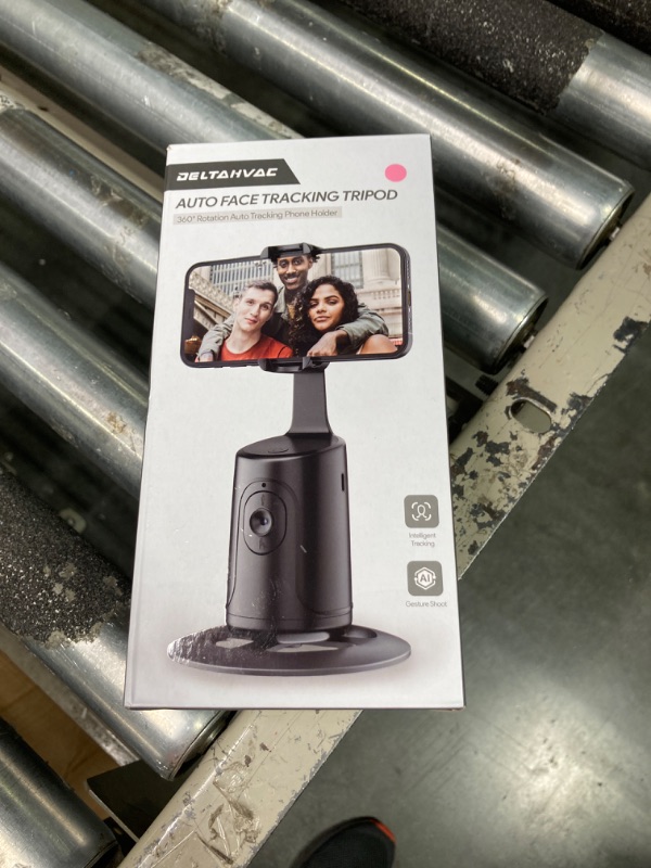 Photo 1 of Auto Face Tracking Tripod - 360° Rotation Auto Tracking Phone Holder, No App, Phone Camera Mount with Remote and Gesture Control, Rechargeable Smart Shooting Holder for Video Recording, Tiktok Pink