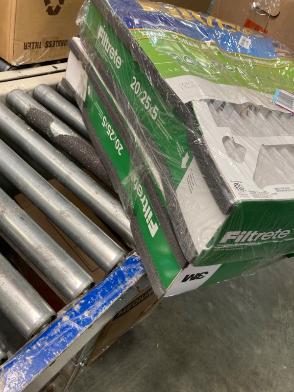 Photo 1 of Filtrete 20x25x5 Air Filter, MPR 700, MERV 8, Clean Living Dust, Pollen and Pet Dander Reduction Pleated 5-Inch Air Filters, 2 Filters, White