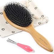 Photo 1 of BESTOOL Hair Brush, Boar Bristle Hair Brushes for Women men Kid, Boar & Nylon Bristle Brush for Wet/Dry Hair Smoothing Massaging Detangling, Everyday Brush Enhance Shine & Health (Round)