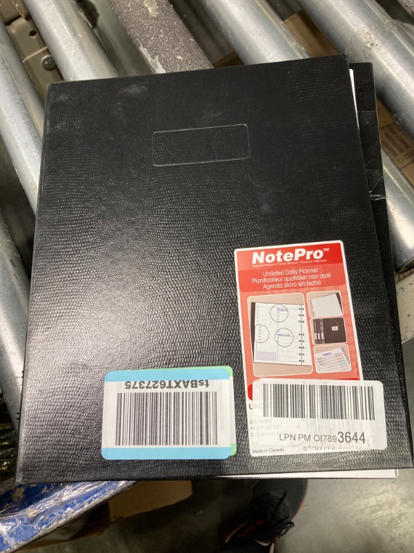 Photo 2 of NotePro Undated Daily Planner, Black, 200 Pages,10 3/4 x 8-1/2 Inches 10.75 X 8.5 Inches