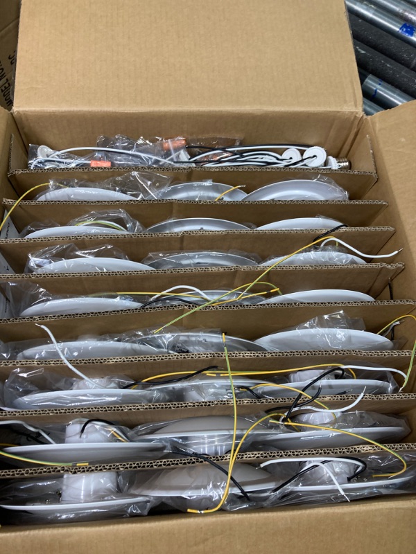 Photo 1 of Sunco Lighting 24 Pack 5/6” LED Disk Lights Flush Mount Ceiling Light Fixture Recessed Selectable Color Temperature, 100W Equivalent 15W, 1050LM, Dimmable Low Profile Surface Mount, ETL Energy Star 5 Cct in One (3000k, 3500k, 4000k, 5000k, 6500k) 24 Pack