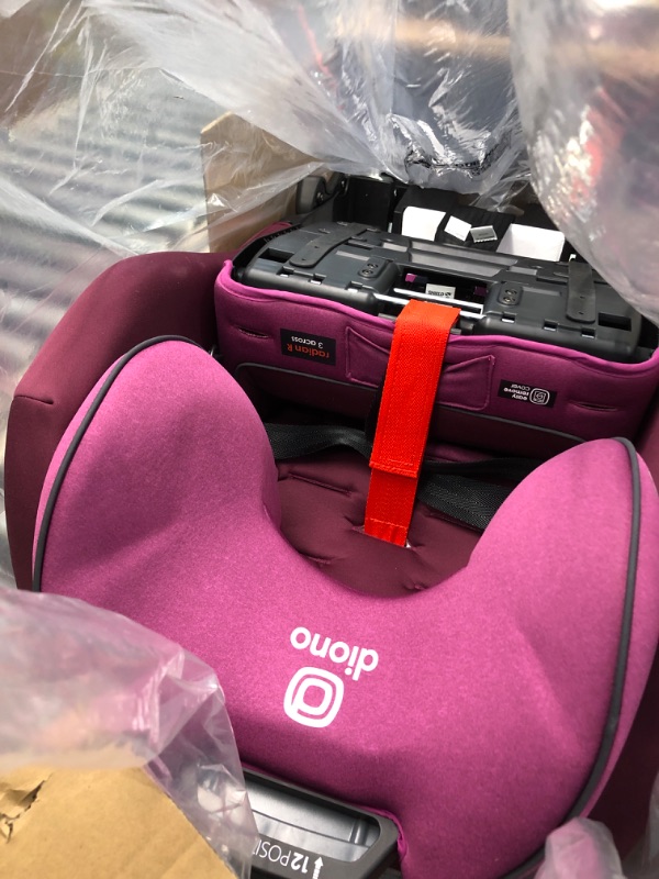 Photo 3 of Diono Radian 3R SafePlus, All-in-One Convertible Car Seat, Rear and Forward Facing, SafePlus Engineering, 10 Years 1 Car Seat, Slim Fit 3 Across, Purple Plum Purple Plum Radian 3R SafePlus Fits 3 Across Car Seat