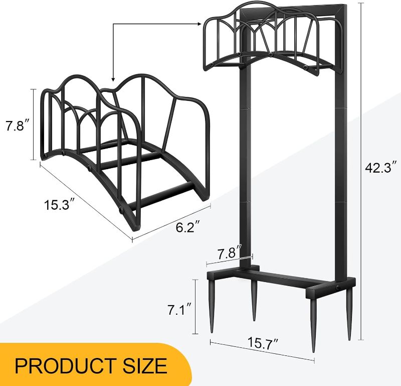 Photo 1 of ** bronze**!
Garden Hose Holder -Upgraded Hose Holder Holds 100-feet Hose,Freestanding Heavy Duty Hose Hanger,Sturdy Hose Stand and Hose Storage Rack for Lawn & Yar