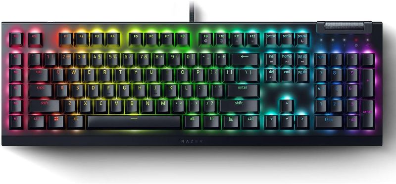 Photo 1 of ***MISSING PIECES//SOLD AS PARTS***
Razer BlackWidow V4 X - Mechanical Gaming Keyboard: Yellow Switches Linear & Silent - 6 Dedicated Macro Keys - Chroma RGB - Doubleshot ABS Keycaps - Media Controls - Sound Dampening & Stabilizers
