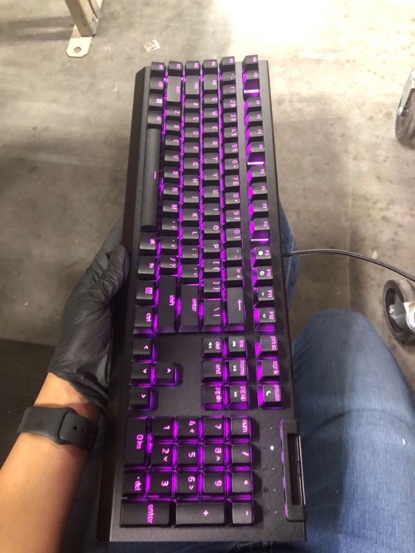 Photo 3 of ***MISSING PIECES//SOLD AS PARTS***
Razer BlackWidow V4 X - Mechanical Gaming Keyboard: Yellow Switches Linear & Silent - 6 Dedicated Macro Keys - Chroma RGB - Doubleshot ABS Keycaps - Media Controls - Sound Dampening & Stabilizers
