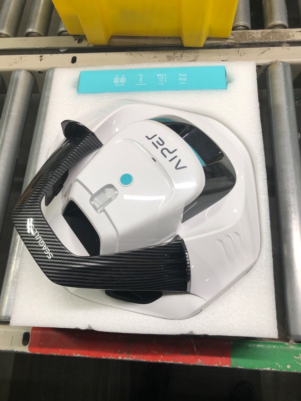 Photo 2 of AIPER Seagull SE Cordless Robotic Pool Cleaner, Pool Vacuum Lasts 90 Mins, LED Indicator, Self-Parking, Ideal for Above Ground Pools up to 860 Sq.ft - White