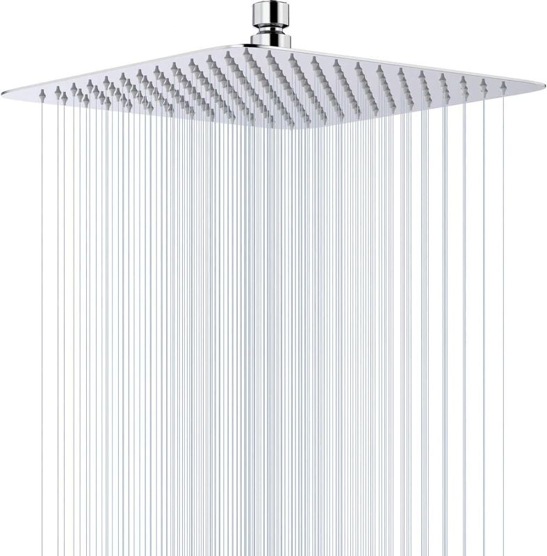 Photo 1 of ** no assembly tools**
Rain Shower head, NearMoon High Flow Stainless Steel Square Rainfall ShowerHead, Waterfall Bath Shower Body Covering, Ceiling or Wall Mount (16 Inch, Chrome Finish)