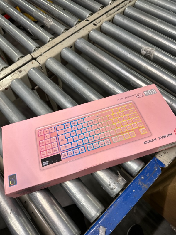 Photo 3 of RGB Pink Gaming Keyboard and Mouse Combo,87 Keys Gaming Keyboard Wired RGB Backlit Gaming Keyboard Mechanical Feeling with RGB 7200 DPI Pink Gaming Mouse Set for PC MAC PS4 Xbox Laptop PINK-Wired