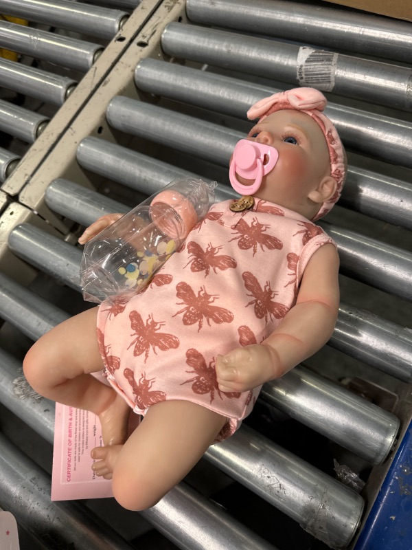 Photo 1 of CHAREX Lifelike Reborn Baby Dolls - 18 inch Realistic Baby Doll Weighted Newborn with Soft Body, Real Life Baby Girl Gift Set for Children and Collectors Pink