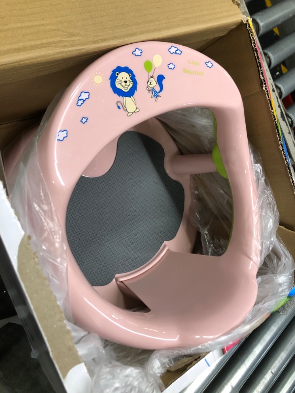 Photo 2 of Baby Bath Seat for Babies 6 to 18 Months / Non-Slip Infants Toddlers Taking Bath by Sitting in Bath Tub Chair 2022 Upgraded (pink)