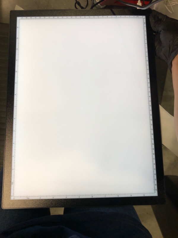 Photo 5 of A3 Diamond Painting Light Pad with Stand, 2nd Gen Tracing Light Board Drawing Light Box Anti-Mistouch Physical Button Stepless Dimming Diamond Art Light Borad for Cricut Animation Skeching(A3+Stand) A3 Light Pad + Metal Stand