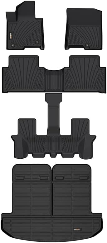 Photo 1 of Binmotor-All Weather Floor Mats Set for Kia Sorento 2021-2024 6/7 Passenger?Not for Hybrid?, 1st & 2nd & 3rd Row Full Set, Guard Heavy Duty TPE Car Floor Liners Sorento Accessories
