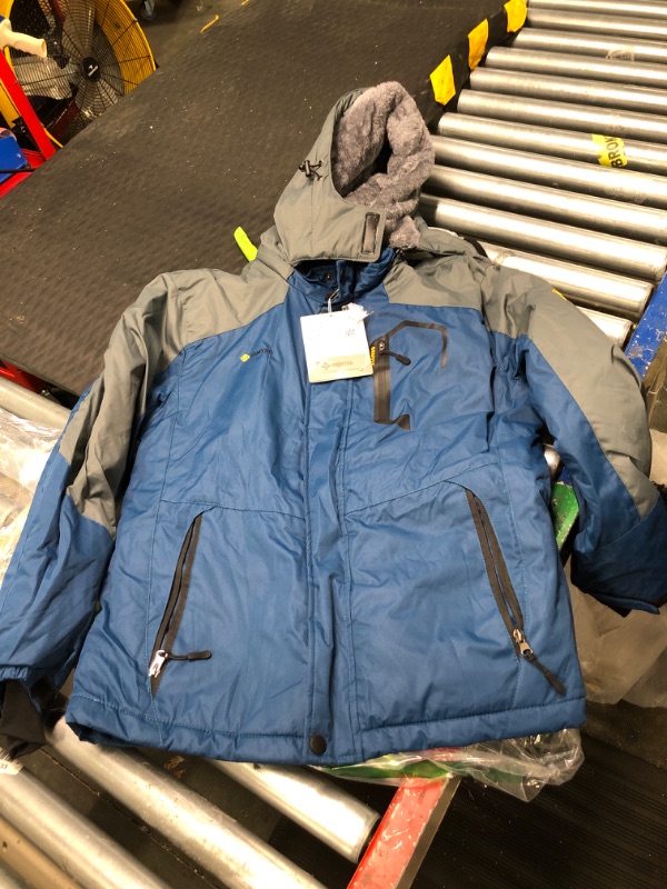 Photo 1 of GEMYSE Men's Mountain Waterproof Ski Snow Jacket Winter Windproof Rain Jacket (Black,Medium) Pink Blue Grey Medium