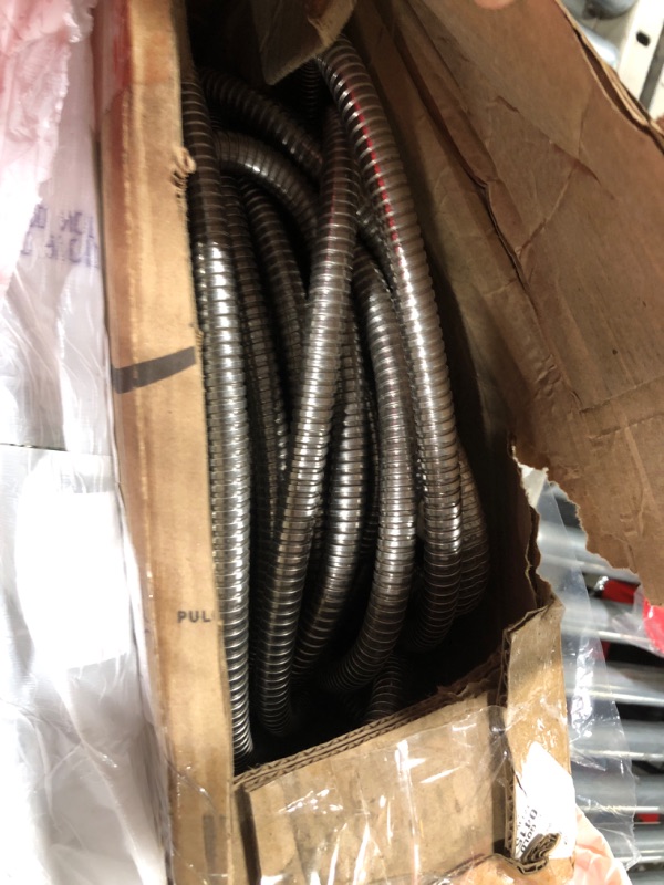 Photo 2 of *EXTREMELY USED*RUSTED* Tardigrade Steel Hose 100FT, Metal Garden Hose, Stainless Steel Water Hose, 100 FT, Heavy Duty, Flexible, High Pressure Outdoor, Lightweight Lawn Gardening Tool, No Kink, Dog Chew Proof