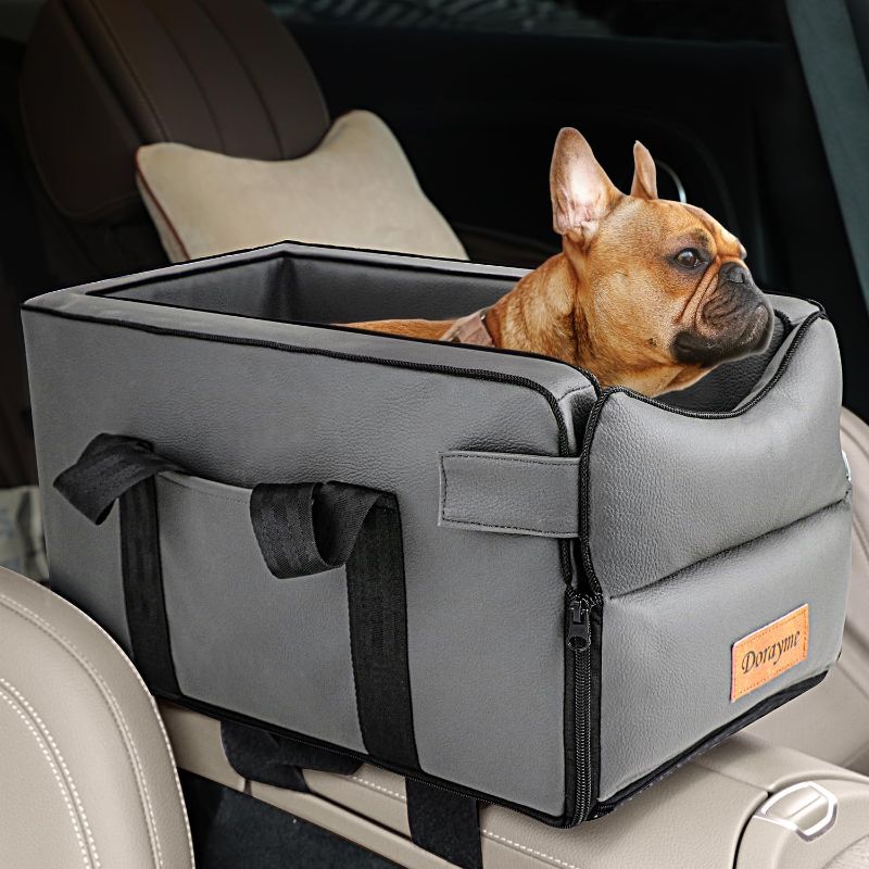 Photo 1 of Dog Console Car Seat - Leather Dog Car Seat for Small Pets, Safe, Comfortable, Enhancing Interaction Between Owners and Pets
