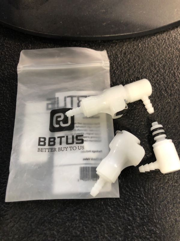 Photo 2 of BBTUS “3/8" Plastic Hose Barb In-Line Quick Connector, Quick Release Vacuum Disconnect Coupling, Shut-Off Valved Insert Tube Quick Connect Fittings (1 Male+ 1 Female)(3/8")