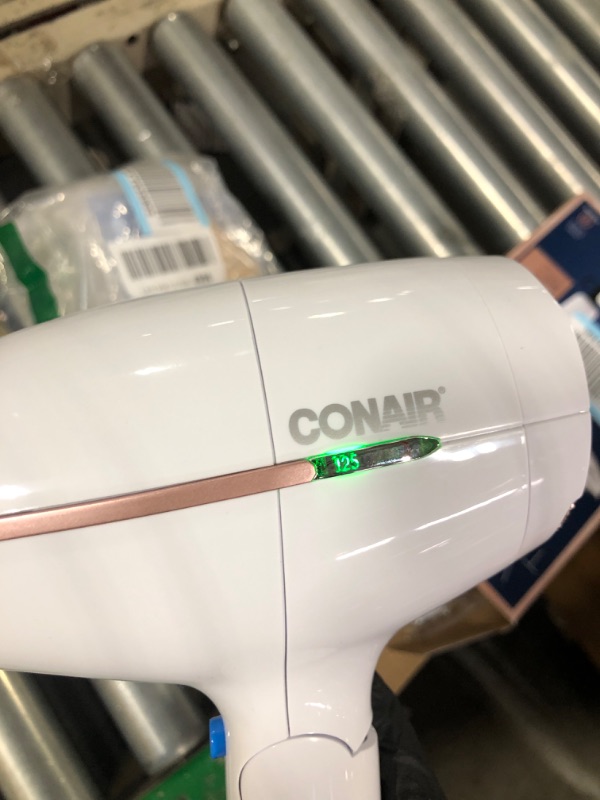 Photo 3 of Conair Travel Hair Dryer, 1875W Worldwide Travel Hair Dryer with Smart Voltage Technology and Folding Handle Travel Size Dryer