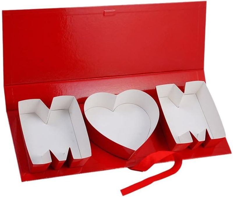 Photo 1 of ** $17 retail price, comes with 5. different colors**
Crazyview Empty MOM Flower Gift Box, Mother's Day Flower Arrangement Gift Box, Mother's Day Floral Arrangement Gift Packaging Box MOM Letter Shaped Fillable Box for Birthday Wedding Party