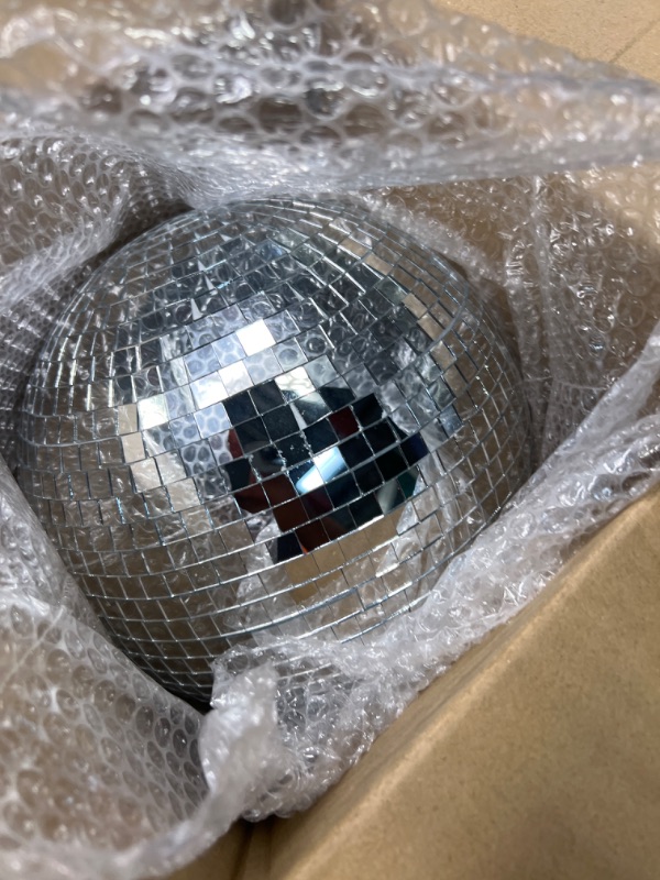 Photo 3 of 10" Mirror Disco Ball Great for a Party or Dj Light Effect Christmas