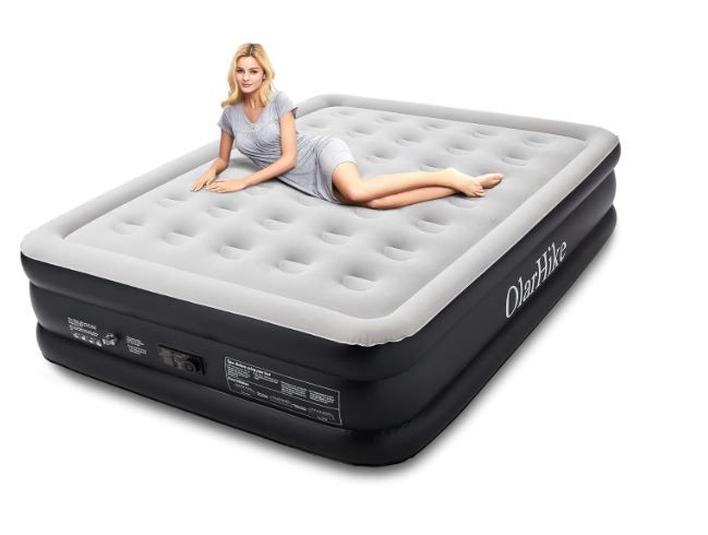 Photo 1 of *** Unknow size*** 
OlarHike Inflatable Air Mattress, 18" Elevated Durable Mattresses for Camping,Home&Guests,Fast&Easy Inflation/Deflation Airbed,Black Double Blow up Bed,Travel Cushion,Indoor
